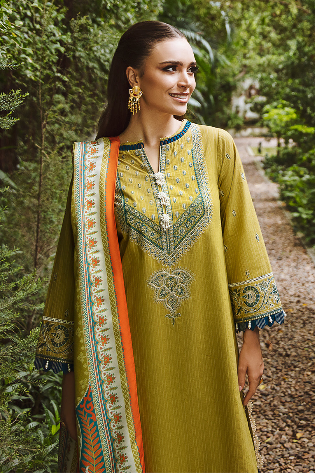 Embroidered Shirt Shalwar Dupatta - 0695