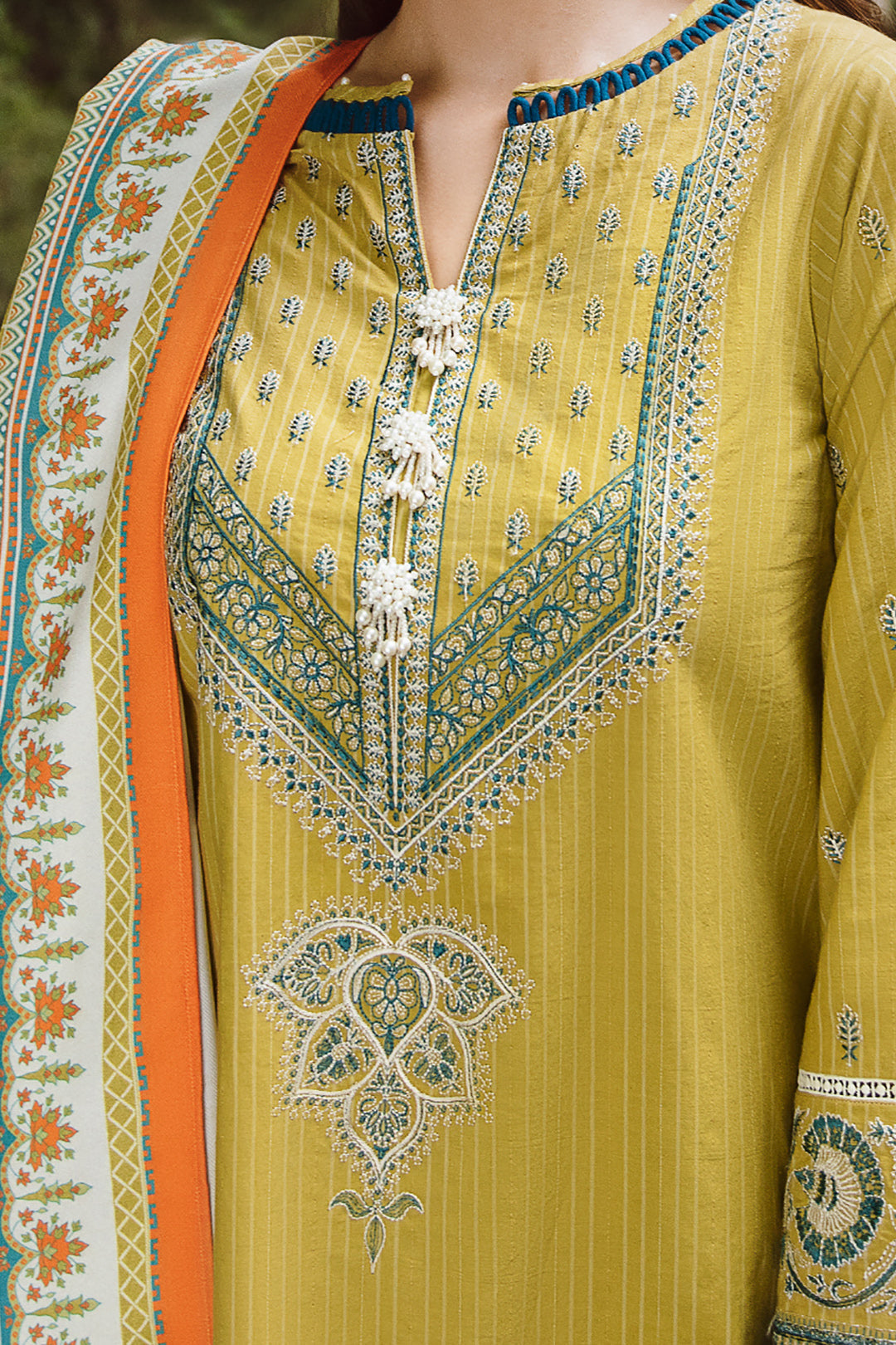 Embroidered Shirt Shalwar Dupatta - 0695