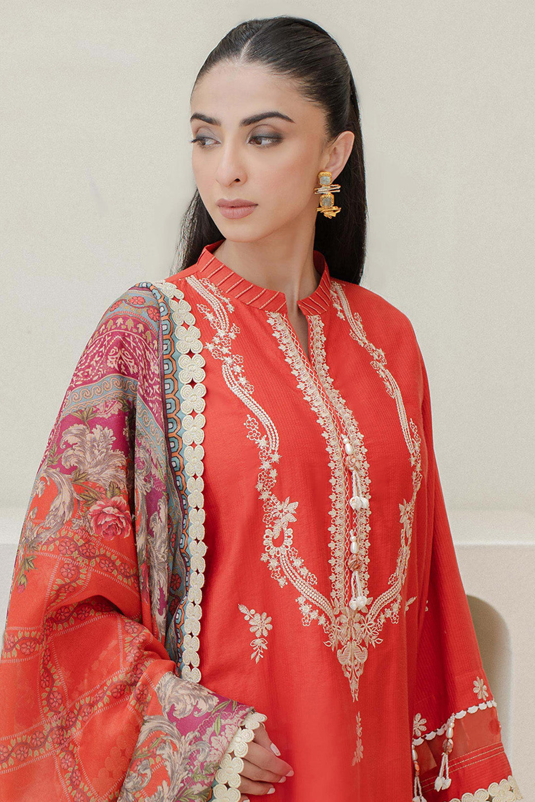 Embroidered Shirt Shalwar Dupatta - 0697