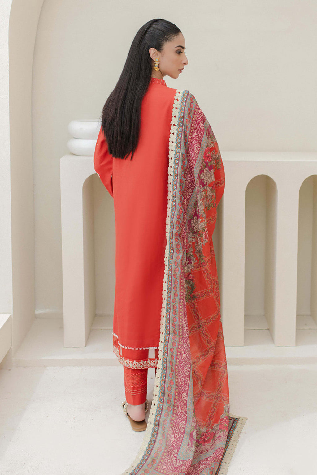 Embroidered Shirt Shalwar Dupatta - 0697