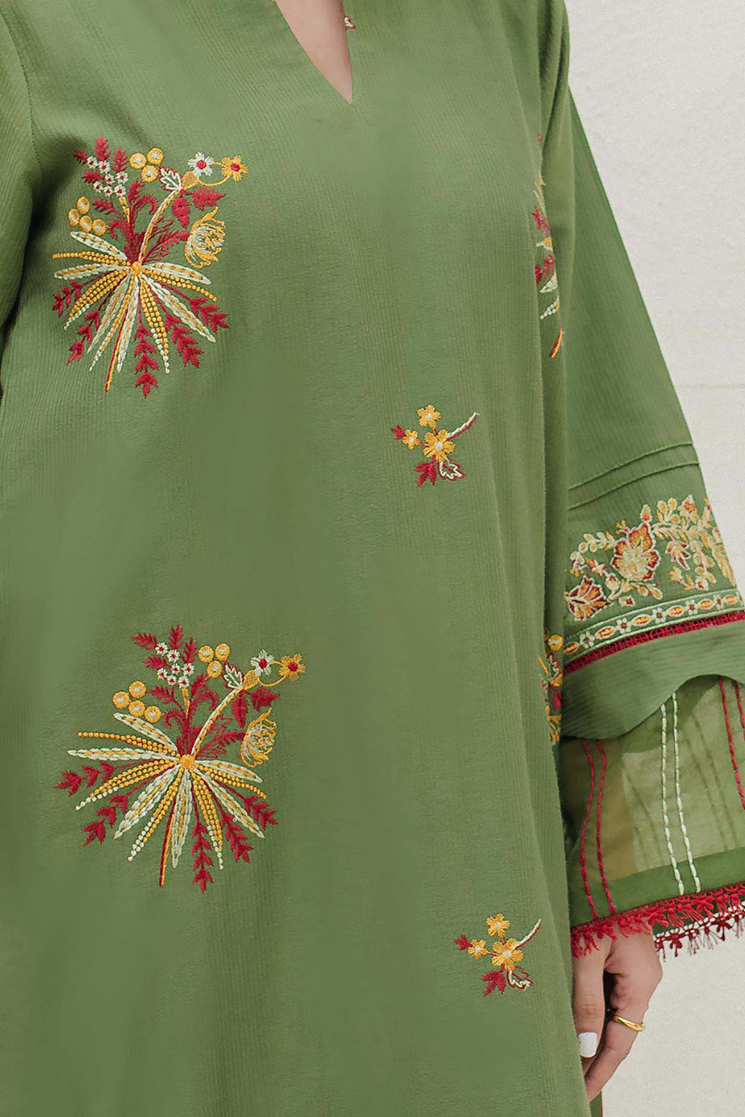 Embroidered Shirt Shalwar Dupatta - 0698