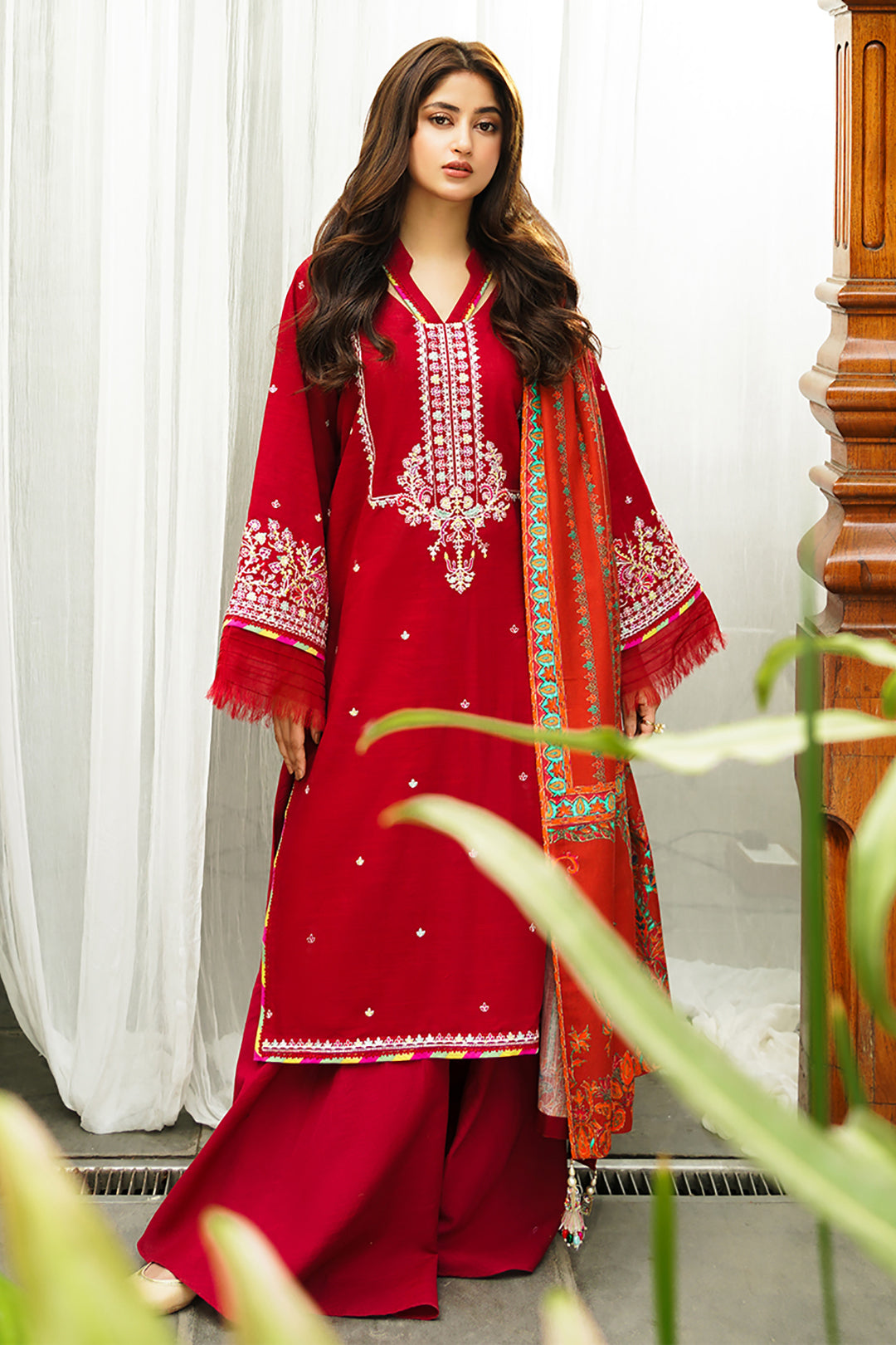 Embroidered Shirt Shalwar Dupatta - 0699