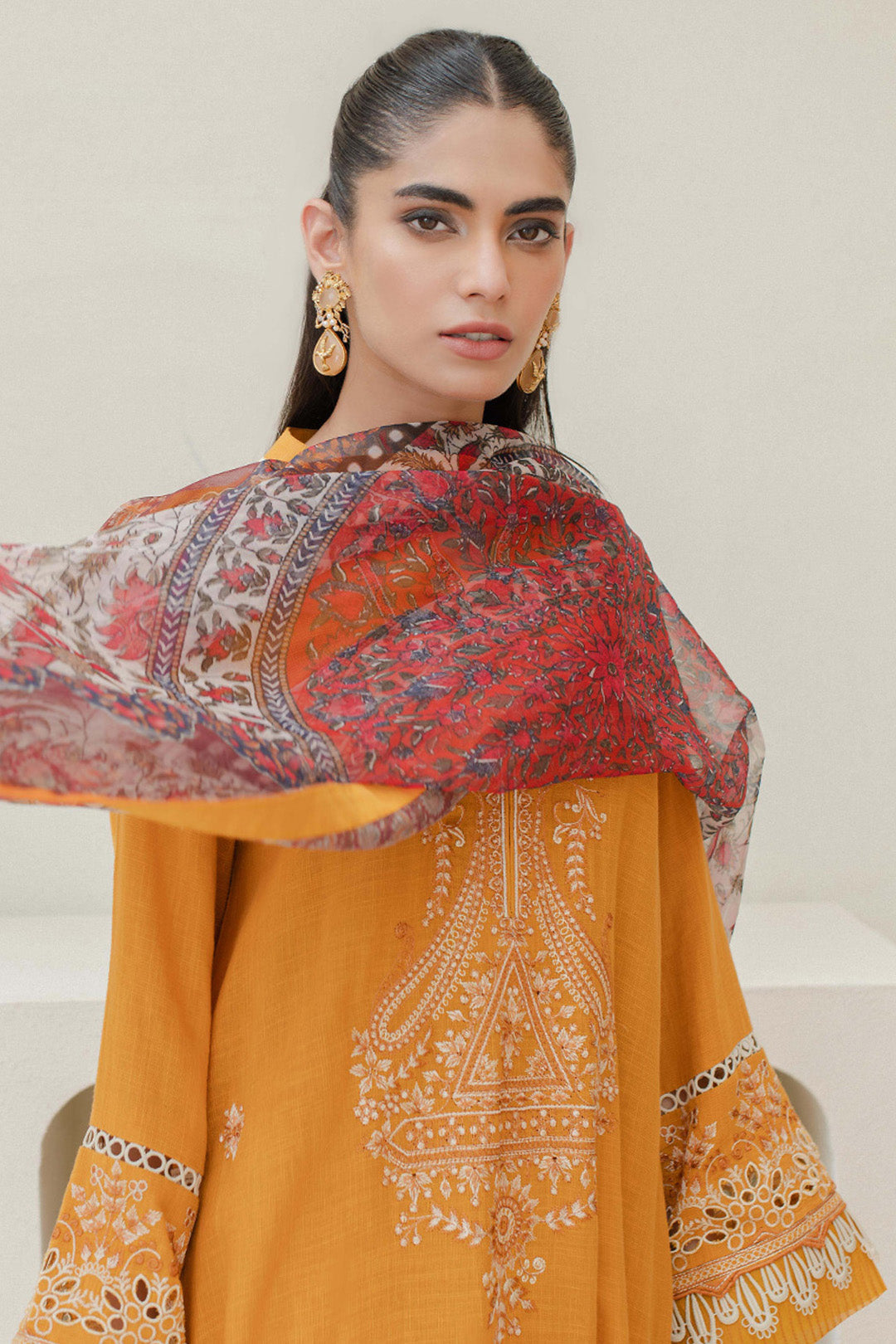 Embroidered Shirt Shalwar Dupatta - 0701