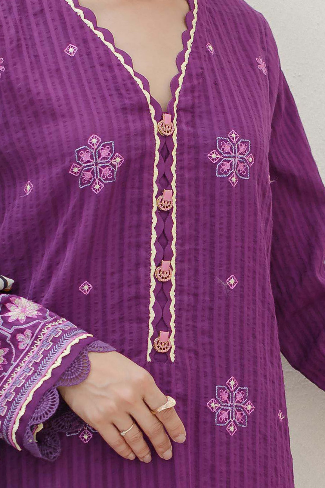 Embroidered Shirt Shalwar Dupatta - 0704