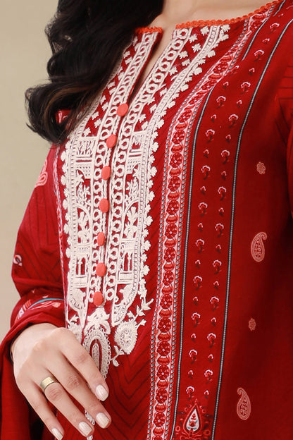 Embroidered Shirt Shalwar Dupatta - 0758