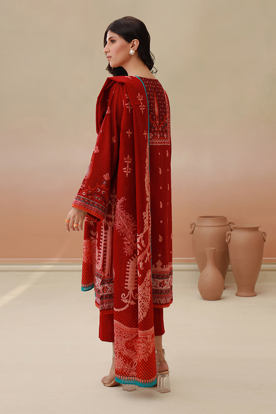 Embroidered Shirt Shalwar Dupatta - 0758