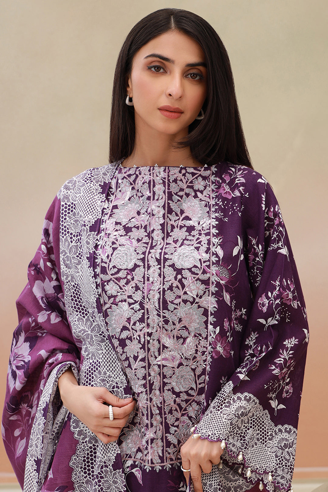 Embroidered Shirt Shalwar Dupatta - 0761