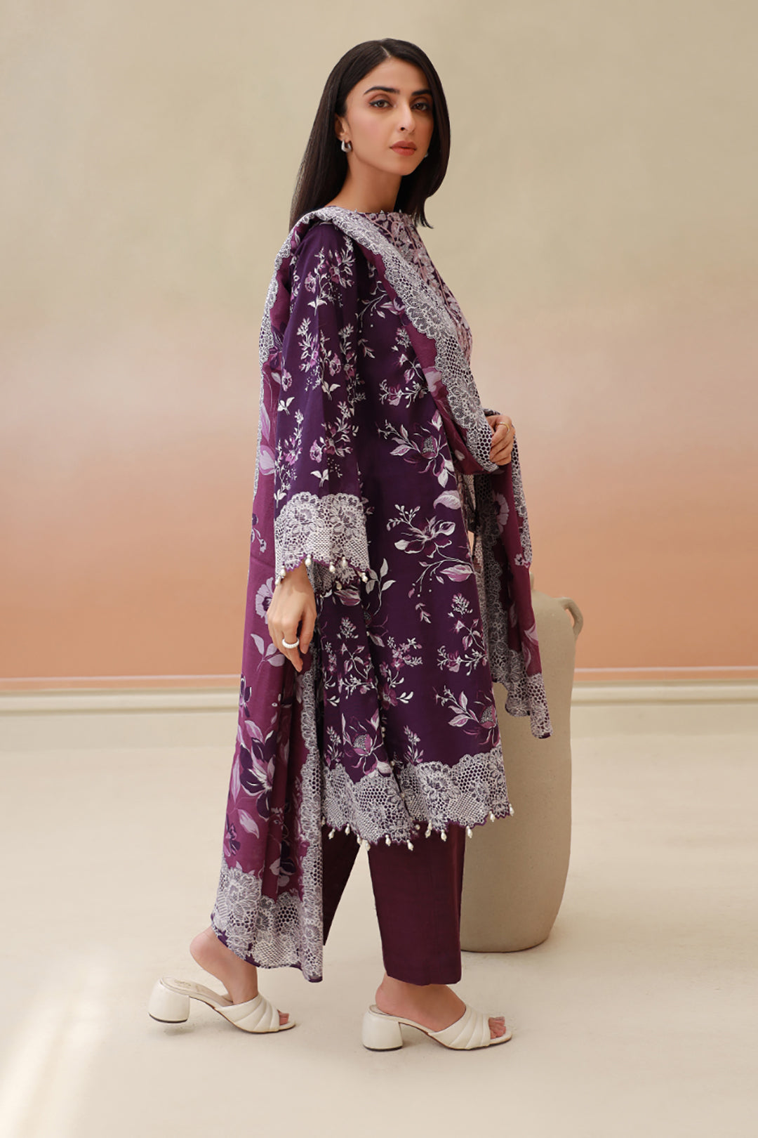 Embroidered Shirt Shalwar Dupatta - 0761