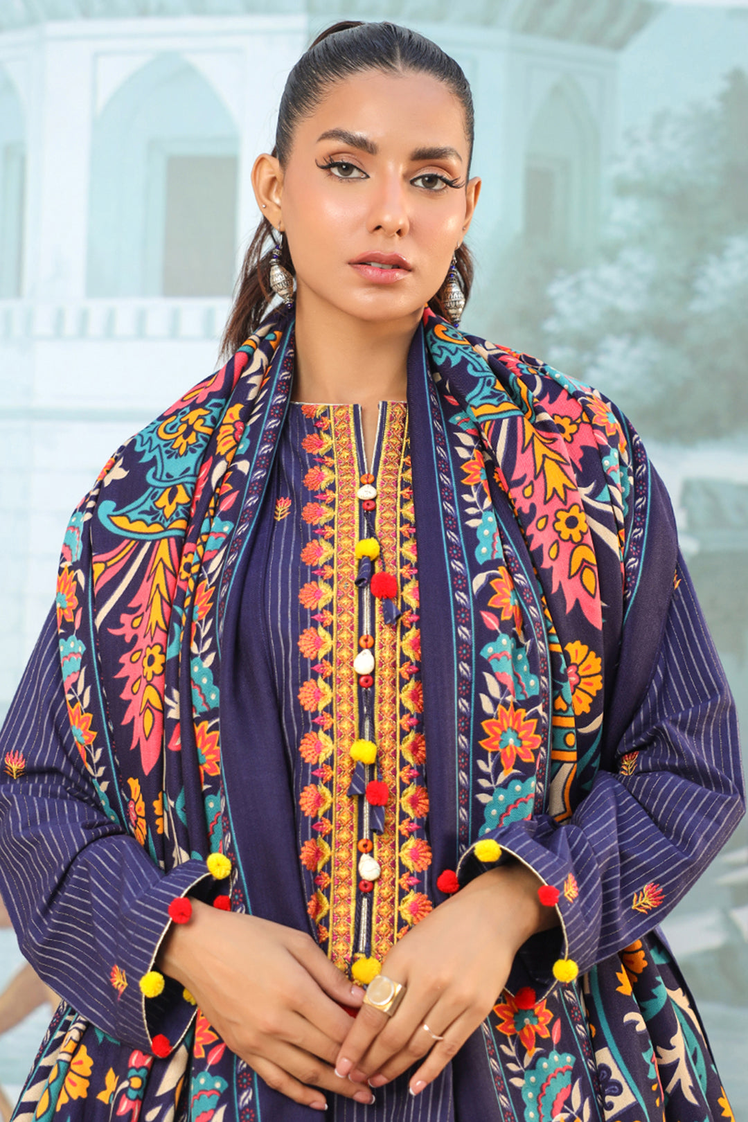 Embroidered Shirt Shalwar Dupatta - 0769