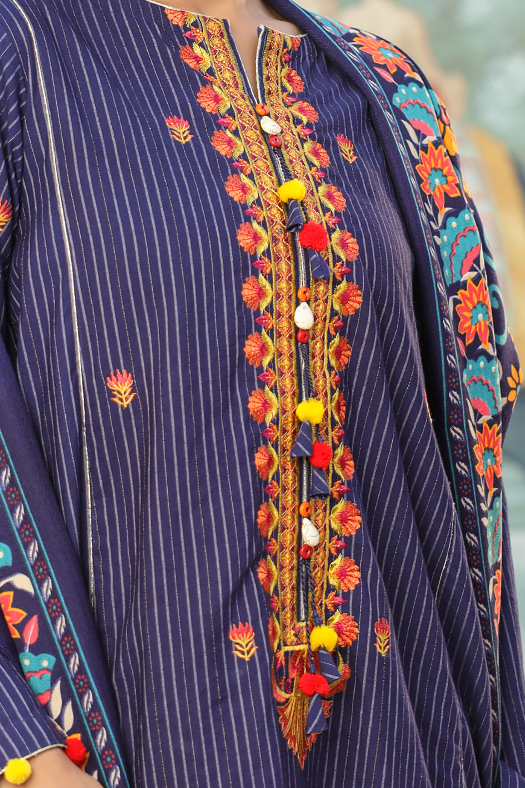 Embroidered Shirt Shalwar Dupatta - 0769