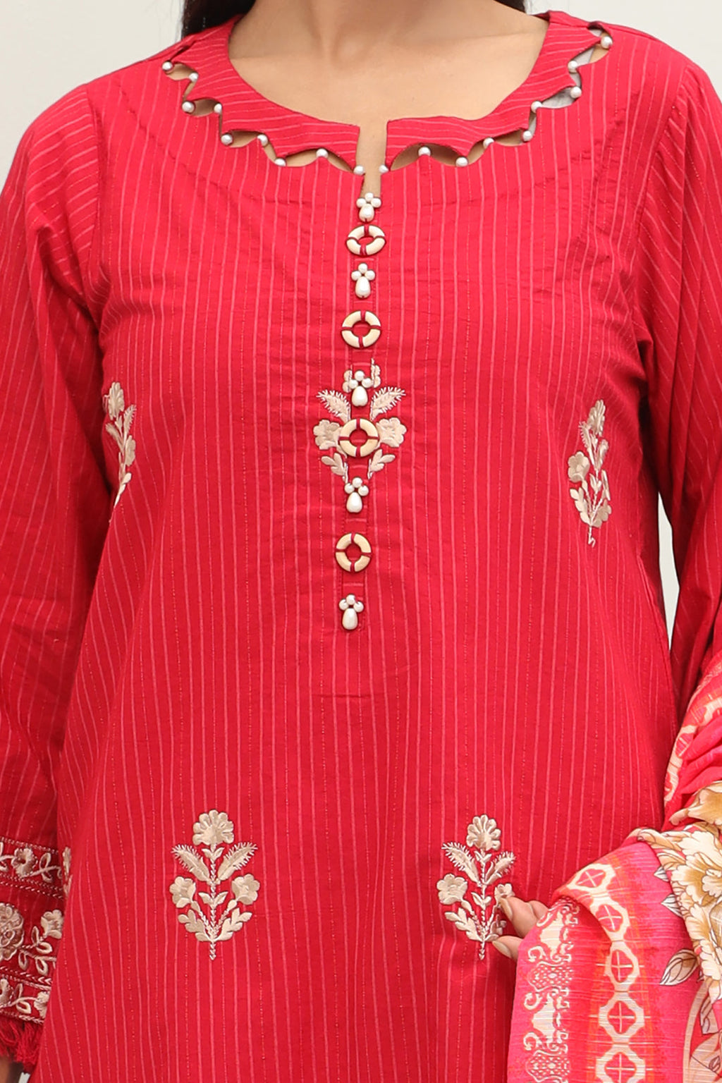 Embroidered Shirt Shalwar Dupatta - 0771