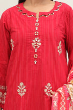 Embroidered Shirt Shalwar Dupatta - 0771