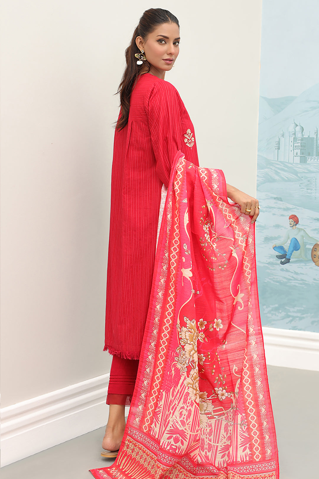 Embroidered Shirt Shalwar Dupatta - 0771