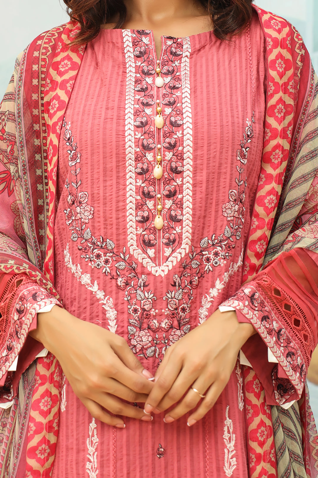 Embroidered Shirt Shalwar Dupatta - 0773