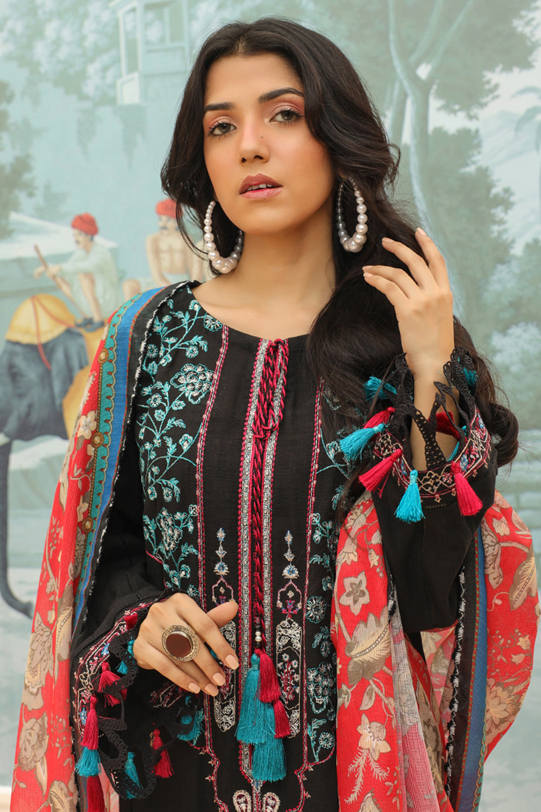 Embroidered Shirt Shalwar Dupatta - 0776