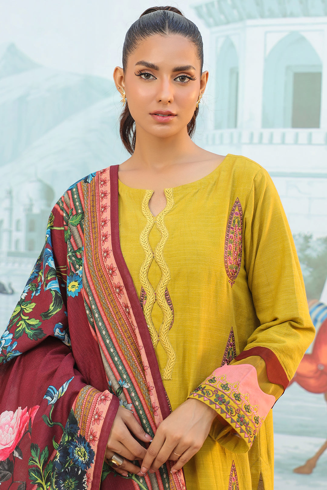 Embroidered Shirt Shalwar Dupatta - 0780