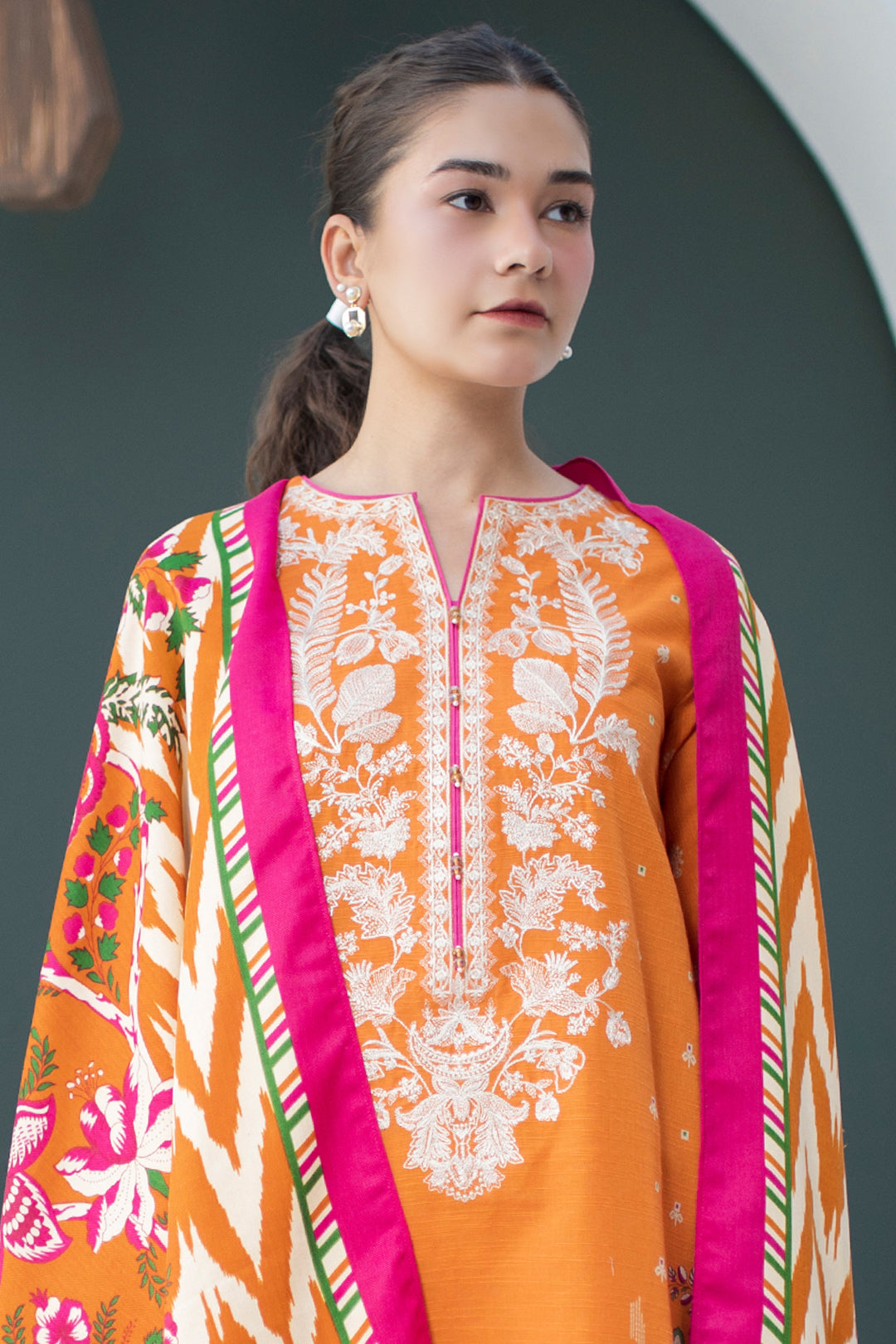 Embroidered Shirt Shalwar Dupatta - 0834