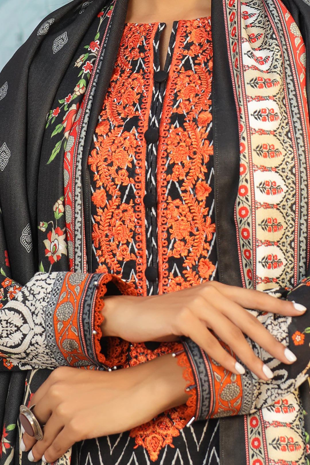 Embroidered Shirt Shalwar Dupatta - 0835