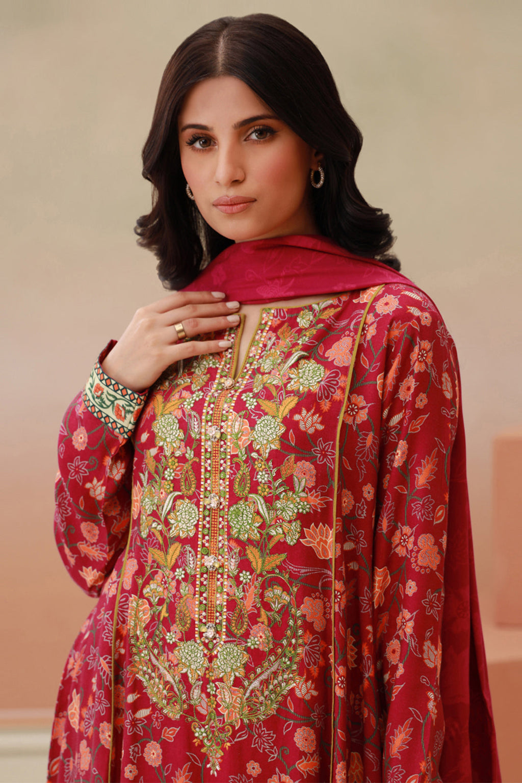 Embroidered Shirt Shalwar Dupatta - 0838