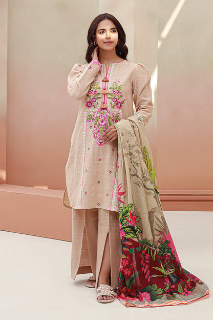 Embroidered Shirt Shalwar Dupatta - 0840