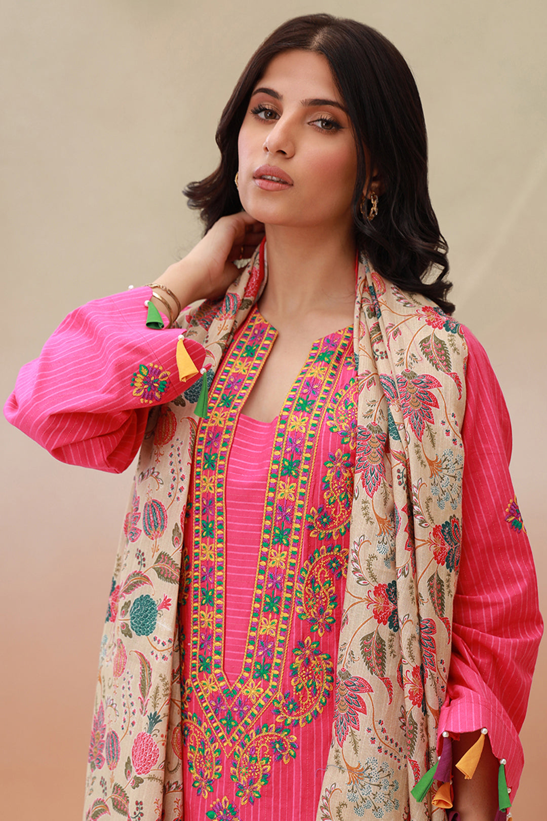 Embroidered Shirt Shalwar Dupatta - 0842