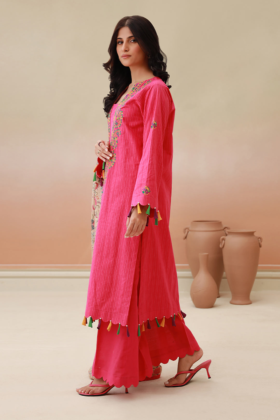 Embroidered Shirt Shalwar Dupatta - 0842