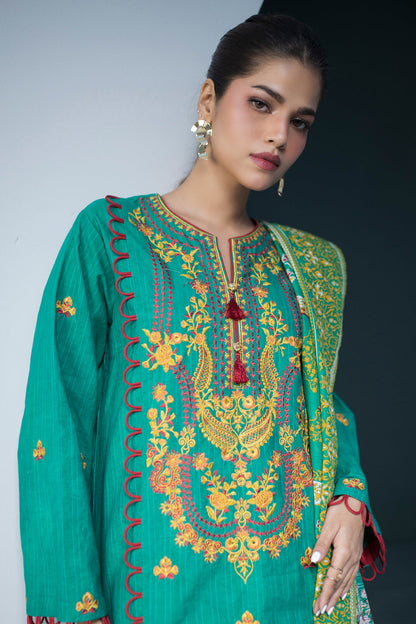 Embroidered Shirt Shalwar Dupatta - 0843