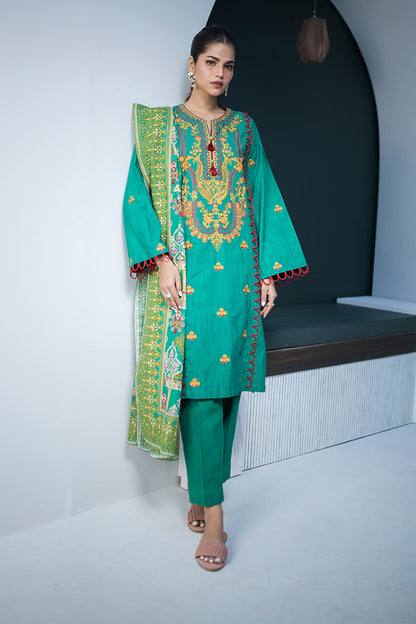 Embroidered Shirt Shalwar Dupatta - 0843