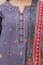Embroidered Shirt Shalwar Dupatta - 0846