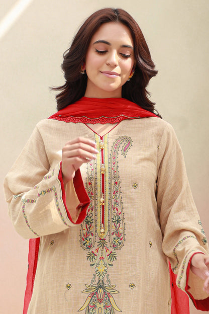 Embroidered Shirt Shalwar Dupatta - 0847