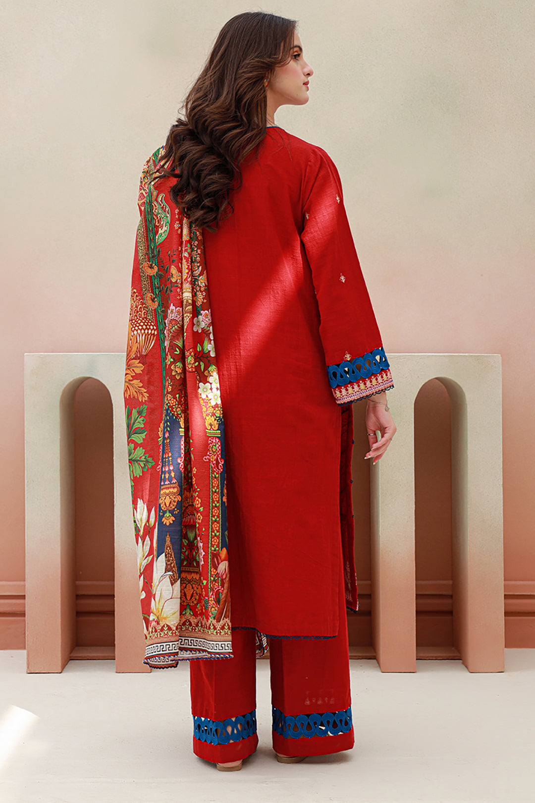 Embroidered Shirt Shalwar Dupatta - 0848