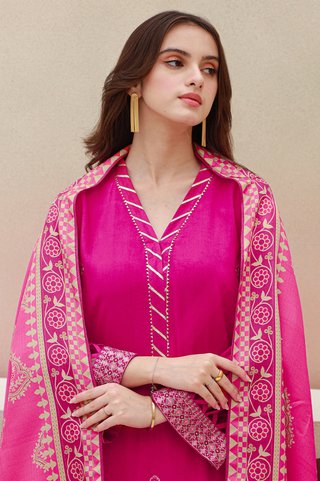 Embroidered Shirt Shalwar Dupatta - 0850