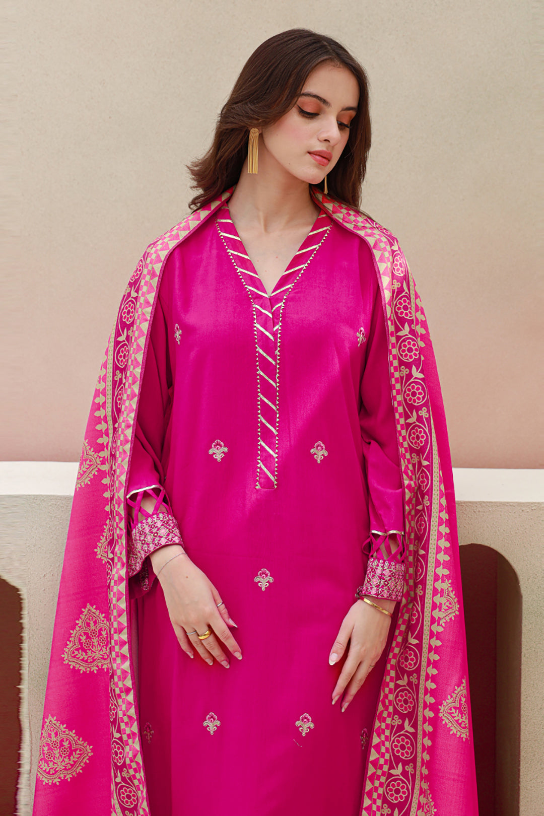 Embroidered Shirt Shalwar Dupatta - 0850