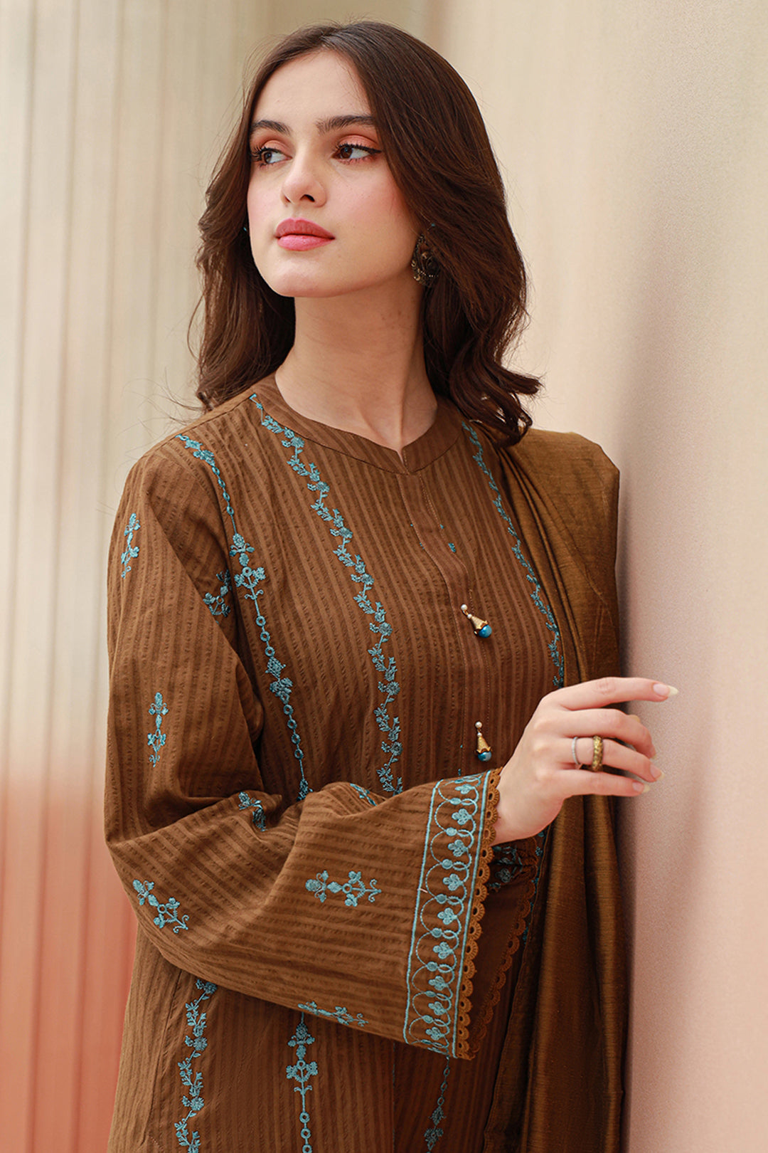 Embroidered Shirt Shalwar Dupatta - 0853