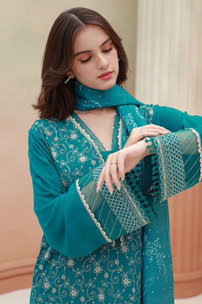 Embroidered Shirt Shalwar Dupatta - 0855