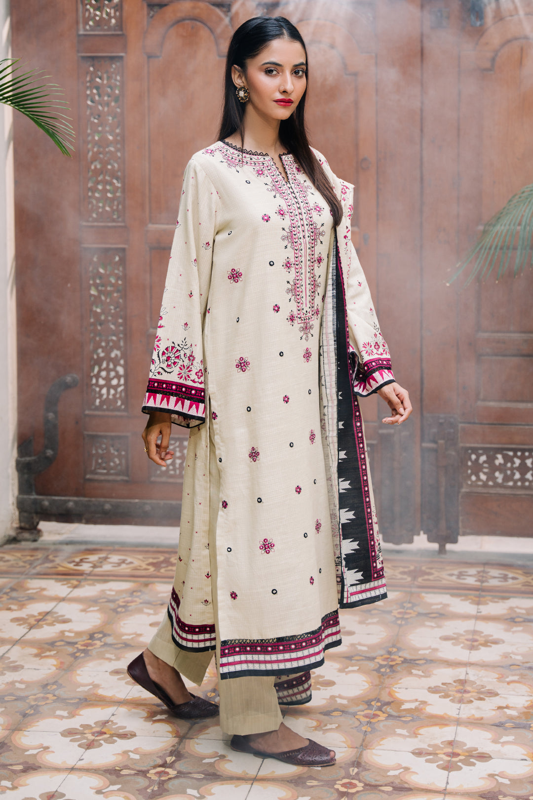 Embroidered Shirt Dupatta - 0173