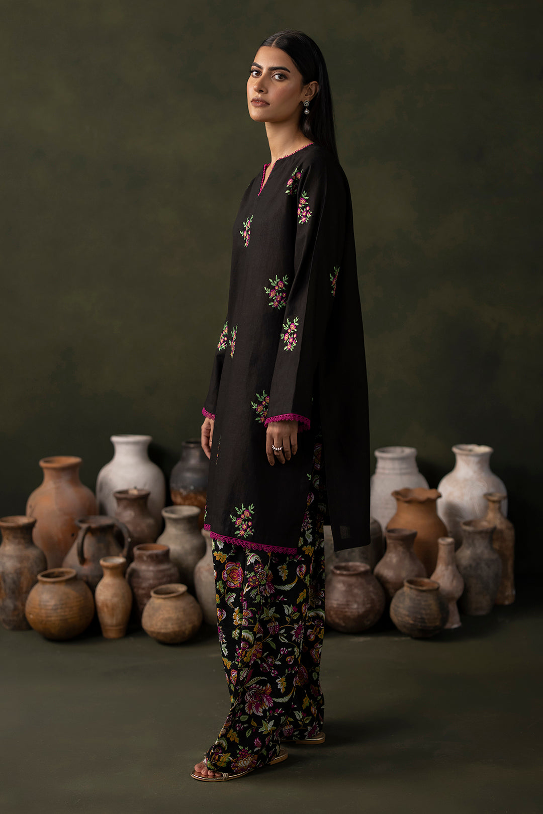 Embroidered Shirt Shalwar - 0176