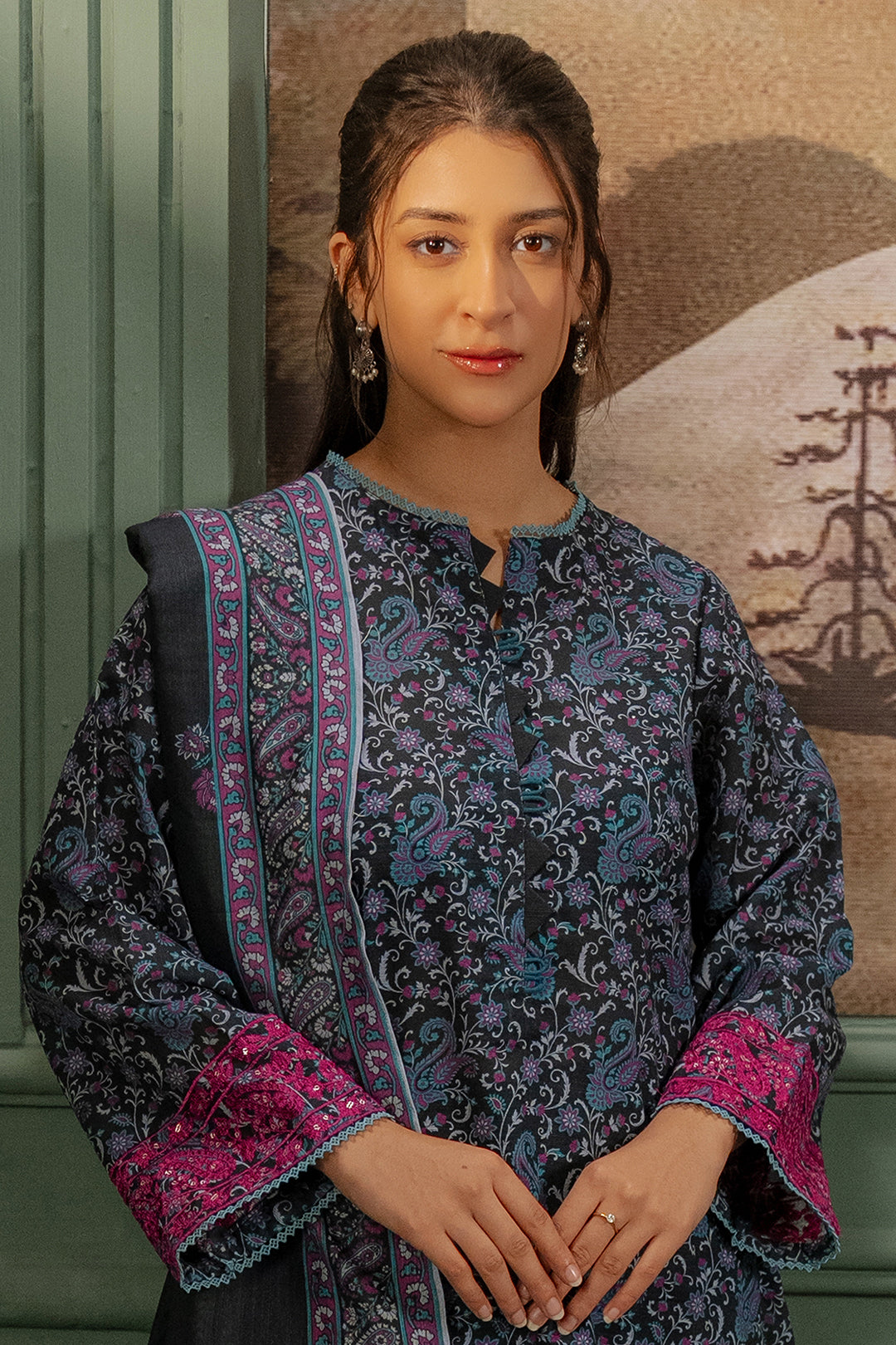 Embroidered Shirt Dupatta - 0347