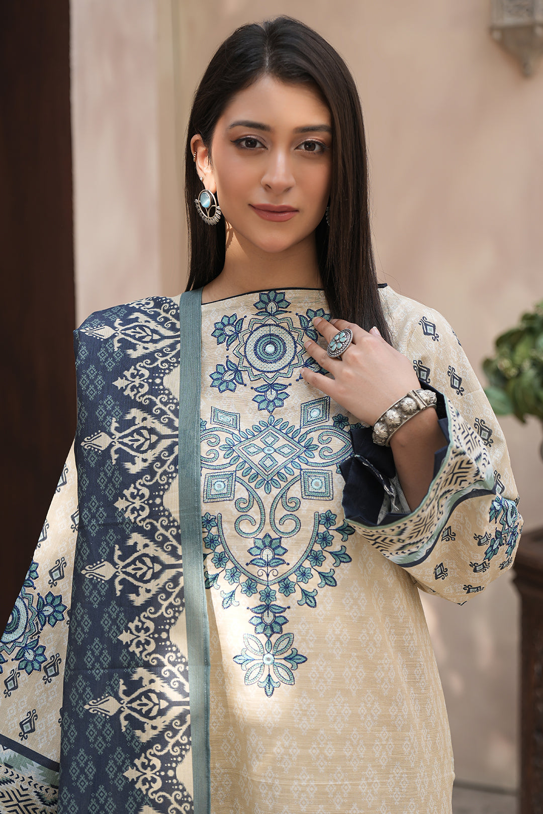 Embroidered Shirt Dupatta - 0349