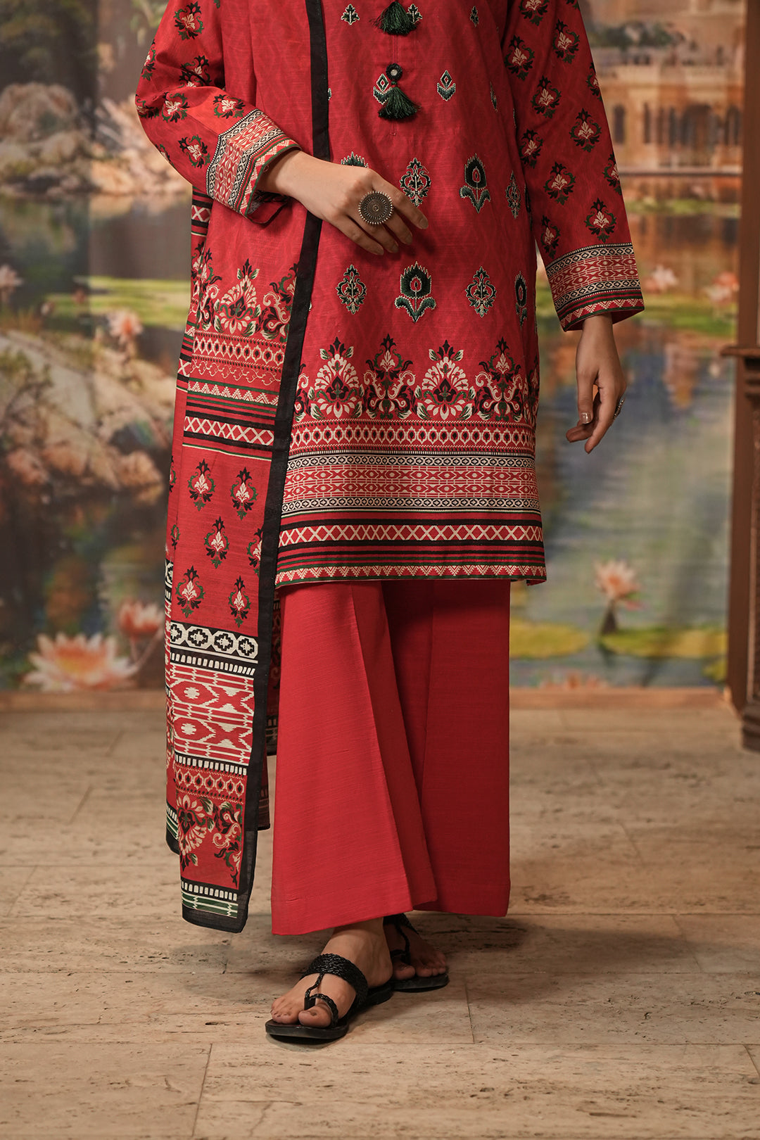 Embroidered Shirt Dupatta - 0435