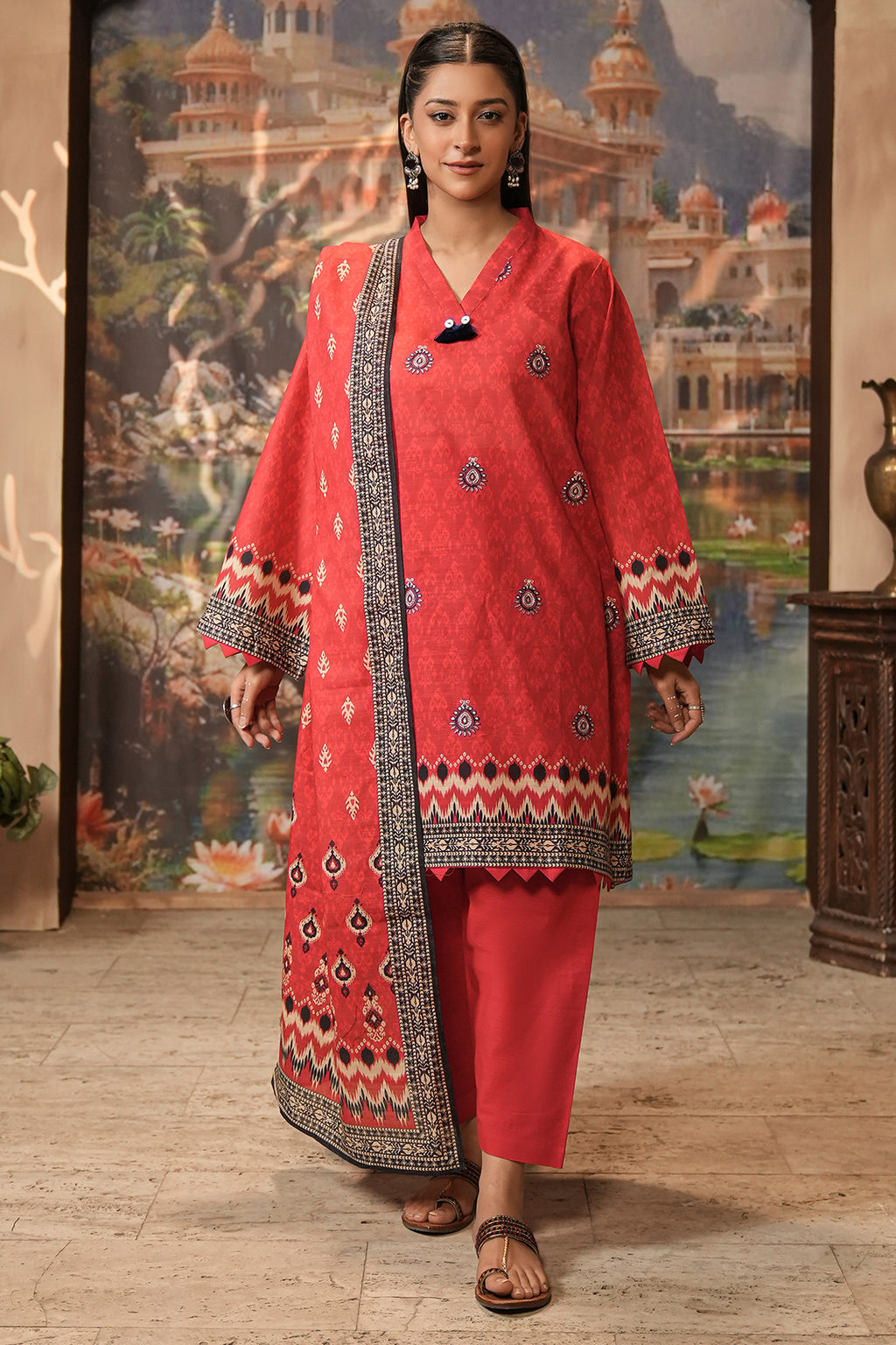 Embroidered Shirt Dupatta - 0436