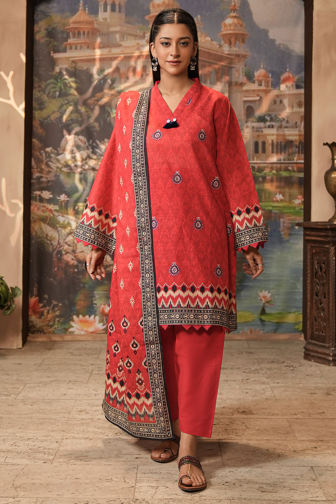 Embroidered Shirt Dupatta - 0436