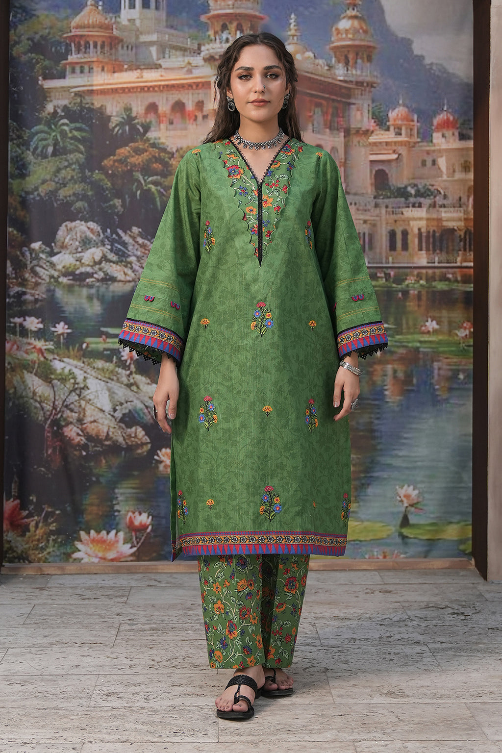 Embroidered Shirt Shalwar - 0440