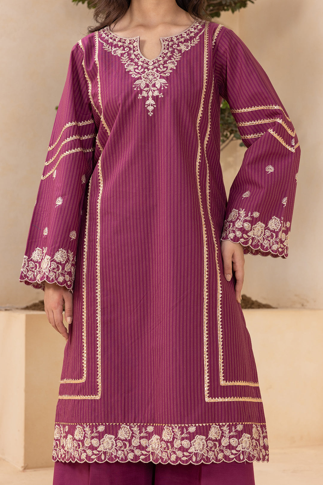 Embroidered Shirt Shalwar - 0593