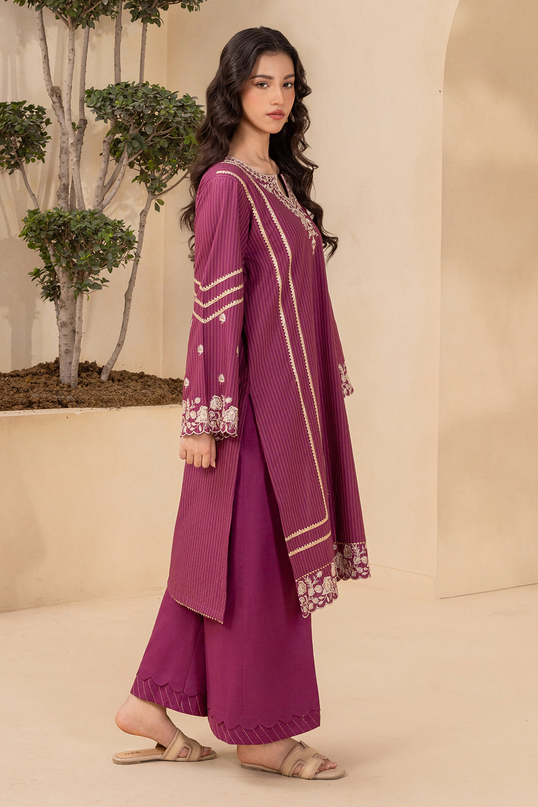 Embroidered Shirt Shalwar - 0593