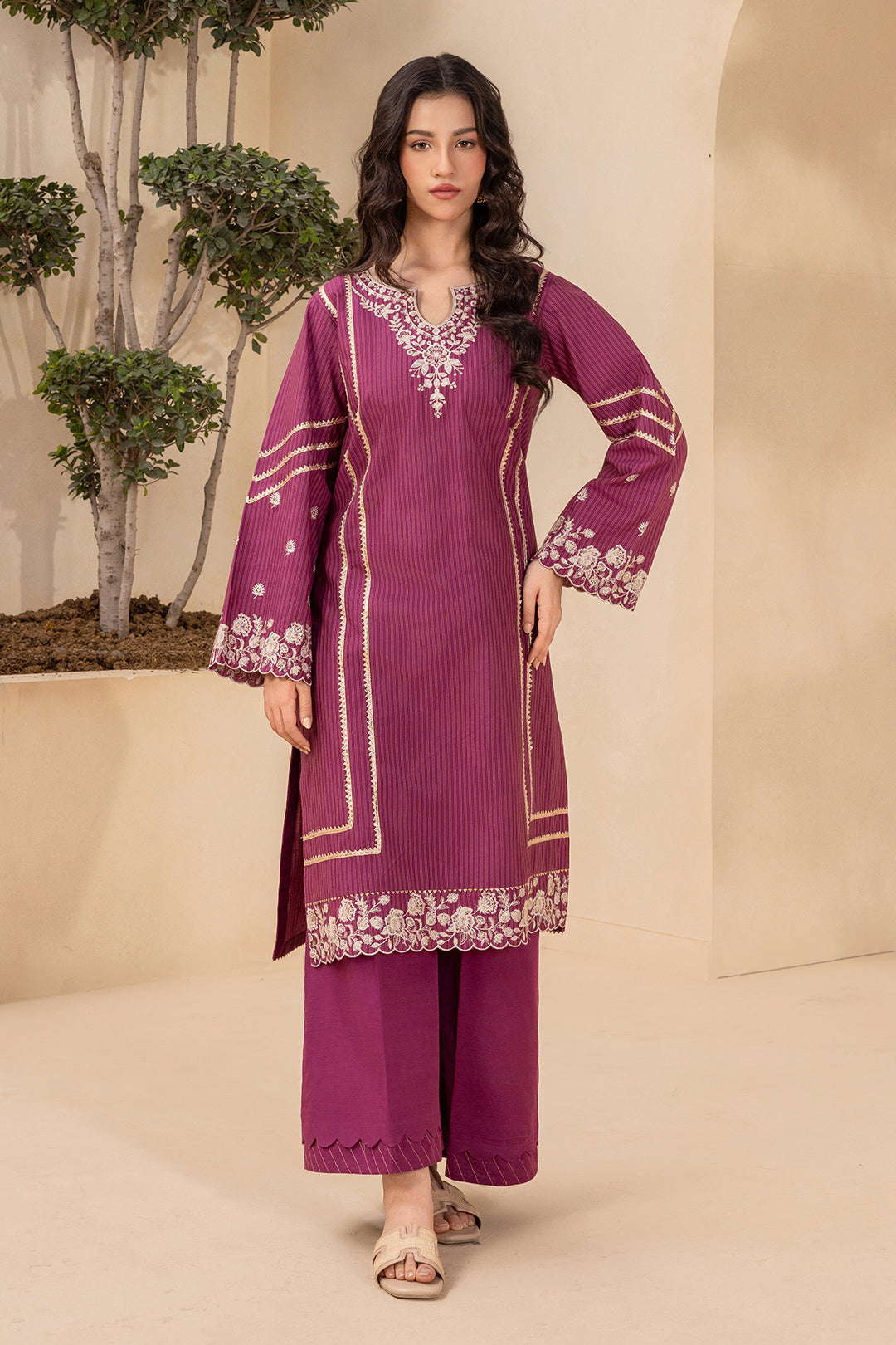 Embroidered Shirt Shalwar - 0593