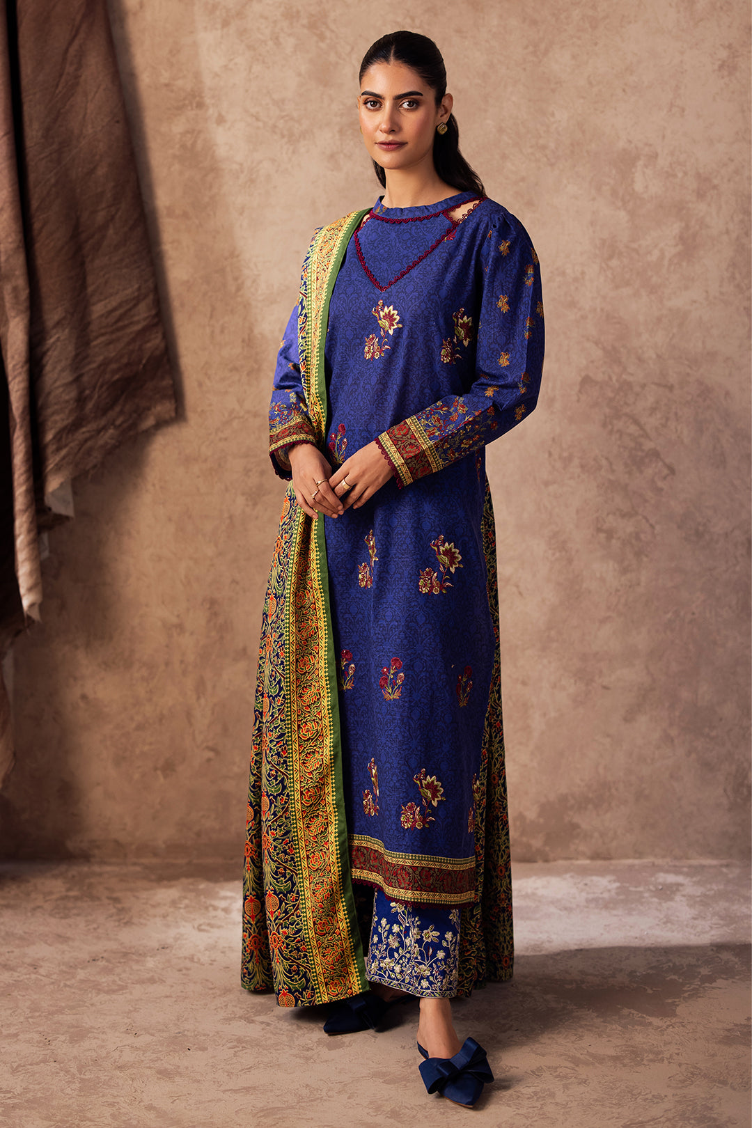 Embroidered Shirt Shalwar Dupatta - 0221