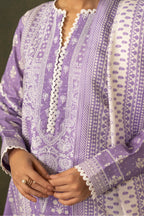Embroidered Shirt Shalwar Shawl - 0222