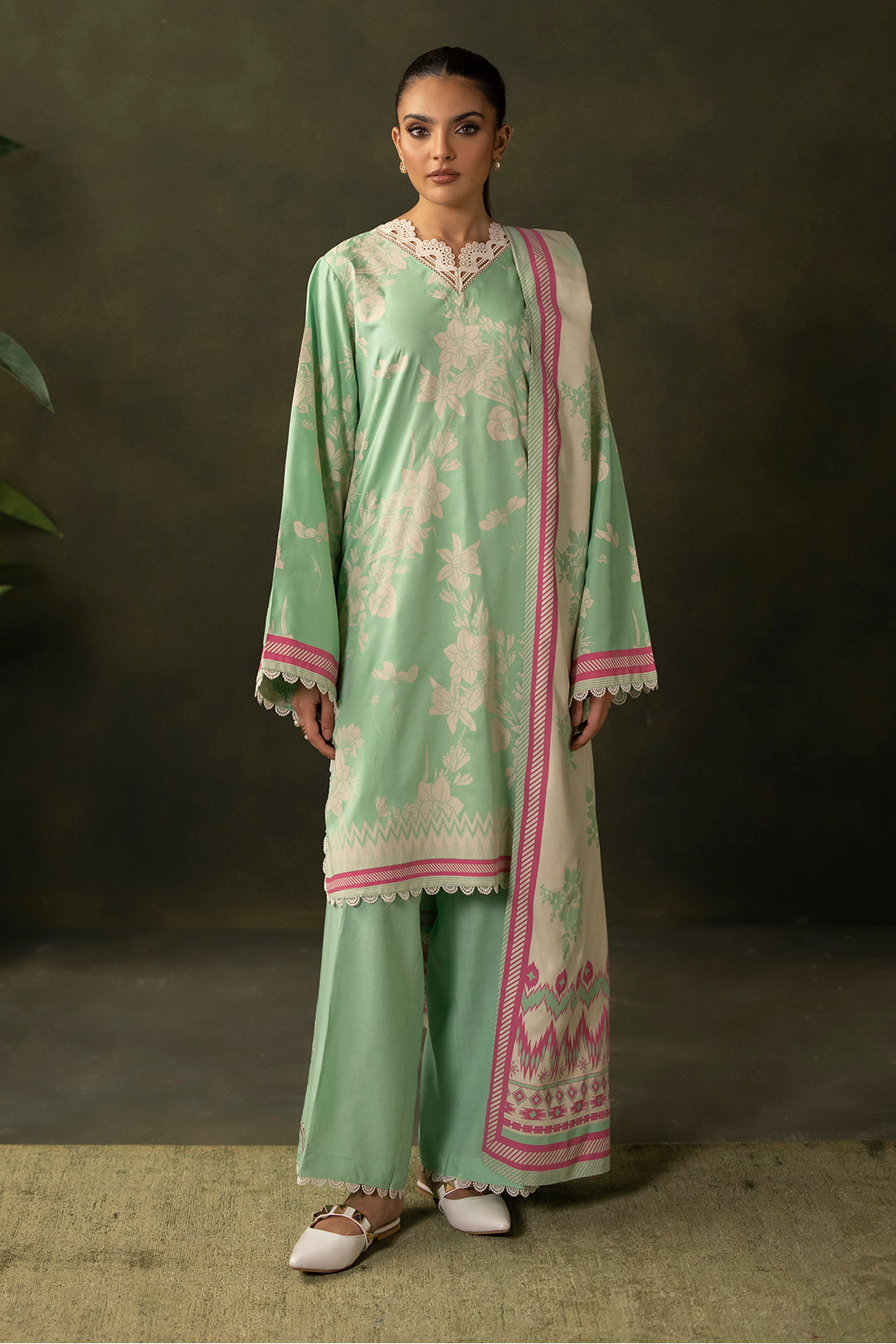 Embroidered Shirt Shalwar Dupatta - 0224