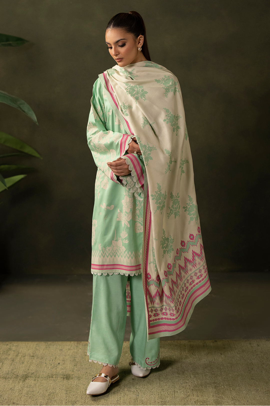 Embroidered Shirt Shalwar Dupatta - 0224